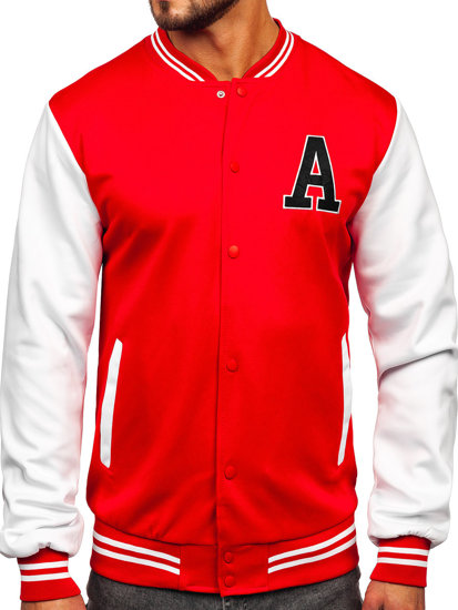 Κόκκινο ανδρικό μεταβατικό μπουφάν baseball bomber Bolf 8B1157