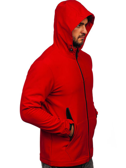 Κόκκινο ανδρικό μεταβατικό μπουφάν softshell Bolf HM187