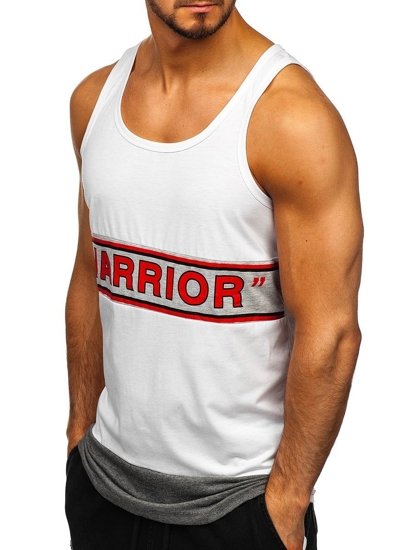 Λευκο Μπλουζακι tank top με εκτυπωση Bolf SS11069