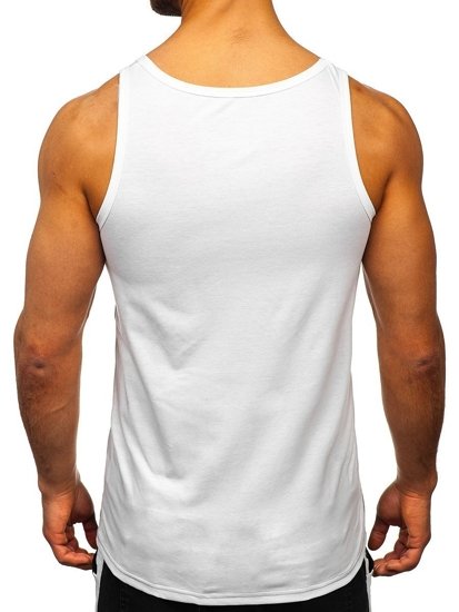 Λευκο Μπλουζακι tank top με εκτυπωση Bolf SS11069