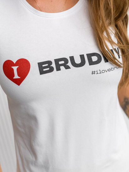 Λευκό γυναικείο t-shirt με τύπωμα από τη συλλογή Igor Brudny 01