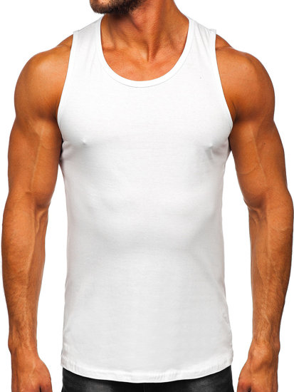 Λευκό tank top χωρίς στάμπα ανδρικό Bolf 1205-1