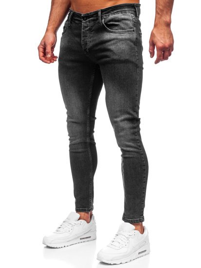 Μαυρο παντελονι τζιν ανδρικο slim fit Bolf R927