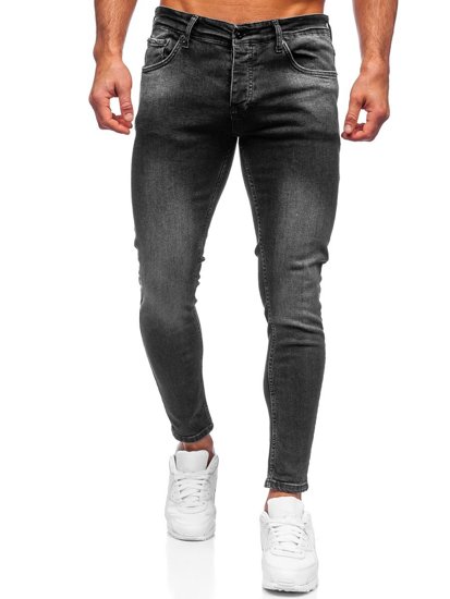 Μαυρο παντελονι τζιν ανδρικο slim fit Bolf R927