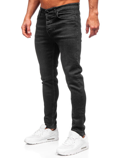 Μαύρα παντελόνια τζιν ανδρικά slim fit Bolf 6131