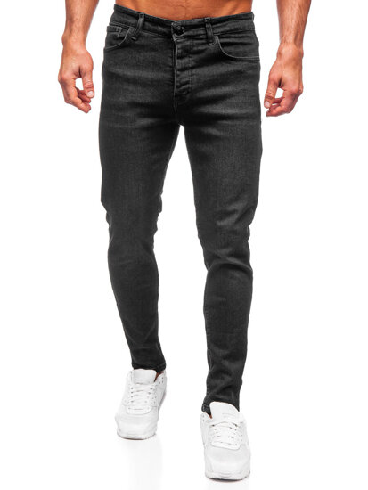 Μαύρα παντελόνια τζιν ανδρικά slim fit Bolf 6131