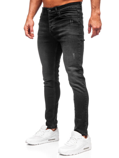 Μαύρα παντελόνια τζιν ανδρικά slim fit Bolf 6161