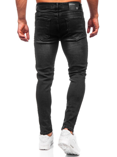 Μαύρα παντελόνια τζιν ανδρικά slim fit Bolf 6161