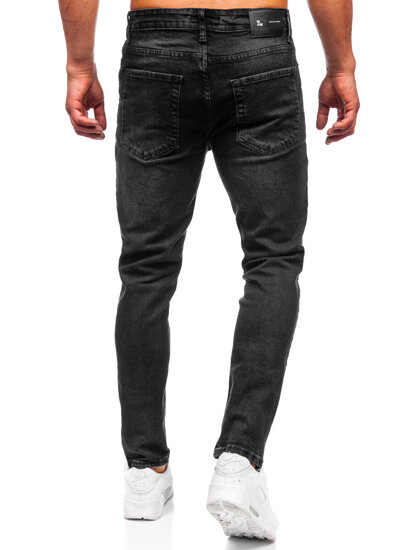 Μαύρα παντελόνια τζιν ανδρικά slim fit Bolf 6494