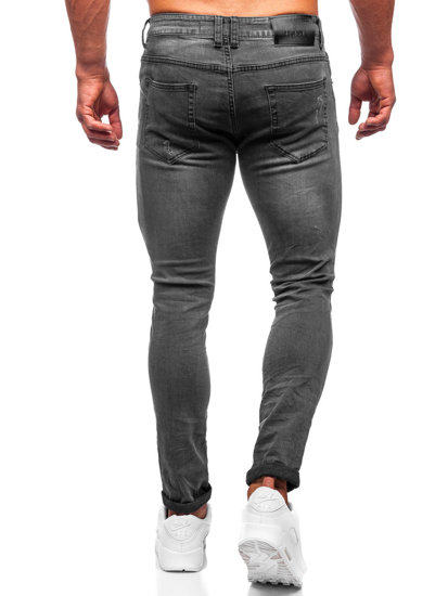 Μαύρα τζιν παντελόνια ανδρικά slim fit Bolf KS2081