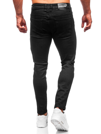 Μαύρα τζιν παντελόνια ανδρικά slim fit Bolf KX576-13A