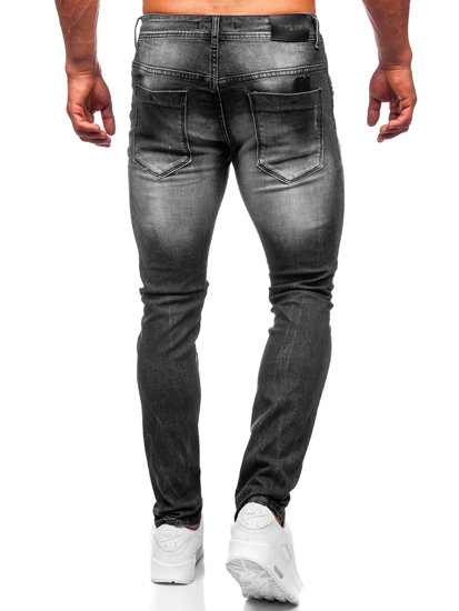 Μαύρα τζιν παντελόνια ανδρικά slim fit Bolf MP0001N