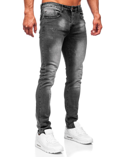 Μαύρα τζιν παντελόνια ανδρικά slim fit Bolf MP0056G