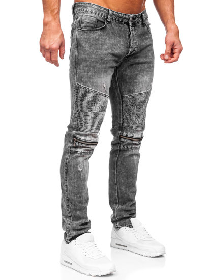 Μαύρα τζιν παντελόνια ανδρικά slim fit Bolf MP0069N