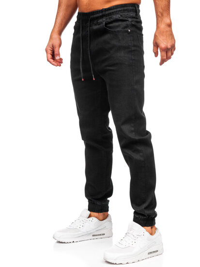 Μαύρα τζιν παντελόνια joggers ανδρικά Bolf 8160