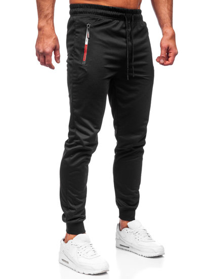 Μαύρα jogger αθλητικά παντελόνια ανδρικά Bolf JX5007