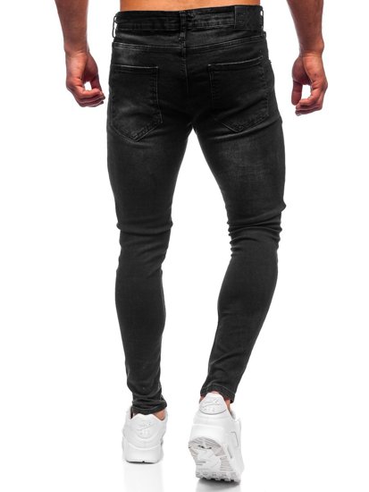 Μαύρο ανδρικά τζιν παντελόνια skinny fit Bolf R924