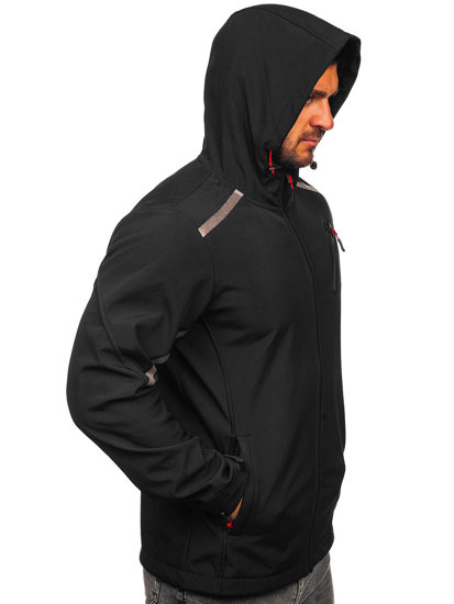 Μαύρο ανδρικό μπουφάν softshell Bolf HSS037