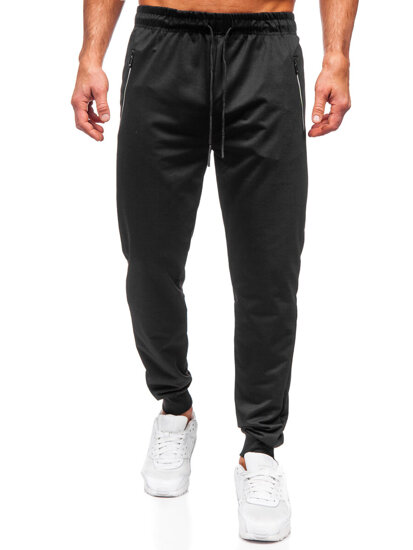 Μαύρο ανδρικό παντελόνι jogger φόρμας Bolf JX6108