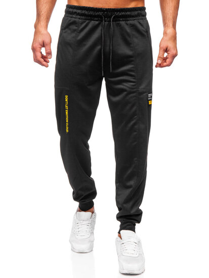 Μαύρο ανδρικό παντελόνι jogger φόρμας Bolf JX6333