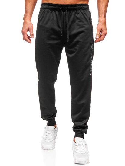 Μαύρο ανδρικό παντελόνι jogger φόρμας Bolf JX6352