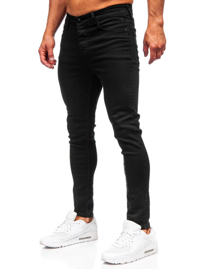 Μαύρο ανδρικό τζιν παντελόνι slim fit Bolf 6103