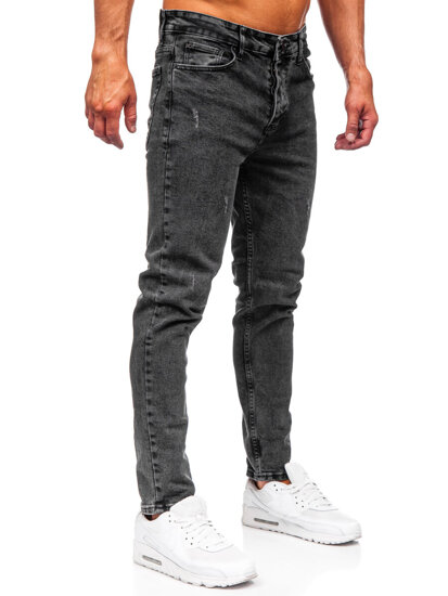 Μαύρο ανδρικό τζιν παντελόνι slim fit Bolf 6497