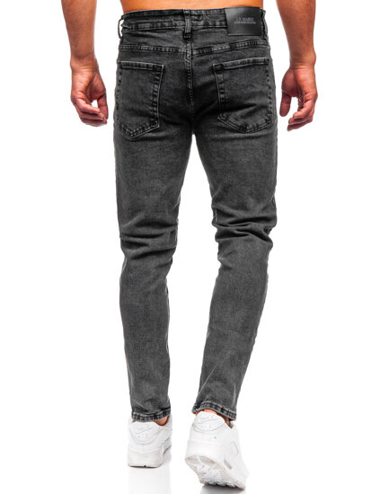 Μαύρο ανδρικό τζιν παντελόνι slim fit Bolf 6497