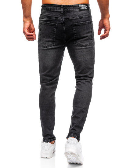 Μαύρο ανδρικό τζιν παντελόνι slim fit Bolf 6498