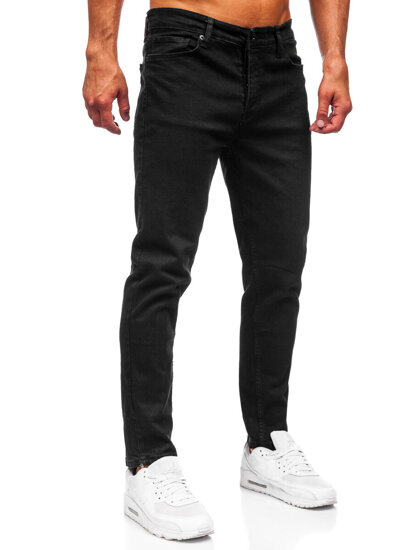 Μαύρο ανδρικό τζιν παντελόνι slim fit Bolf 6522