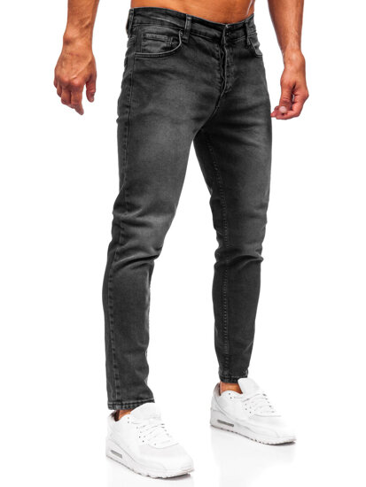 Μαύρο ανδρικό τζιν παντελόνι slim fit Bolf 6523