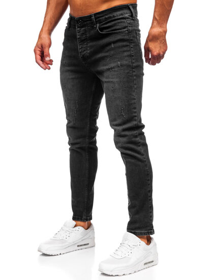 Μαύρο ανδρικό τζιν παντελόνι slim fit Bolf 6525