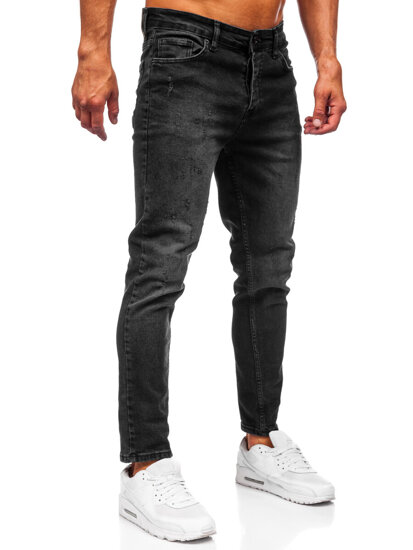 Μαύρο ανδρικό τζιν παντελόνι slim fit Bolf 6525