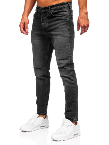 Μαύρο ανδρικό τζιν παντελόνι slim fit Bolf 6526