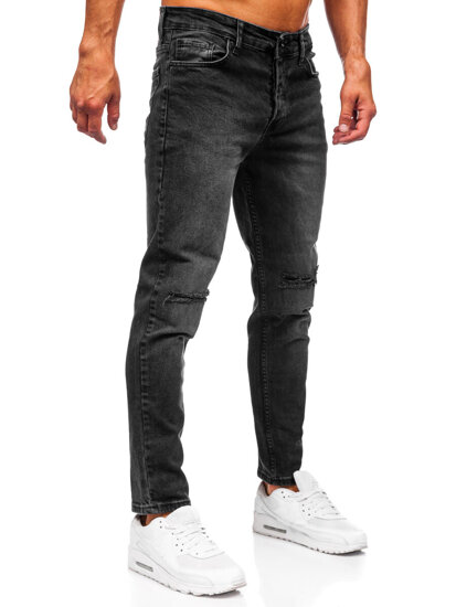 Μαύρο ανδρικό τζιν παντελόνι slim fit Bolf 6526