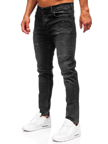 Μαύρο ανδρικό τζιν παντελόνι slim fit Bolf 6530