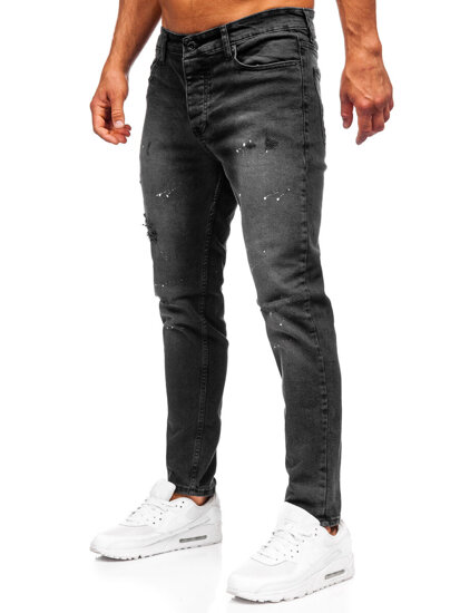 Μαύρο ανδρικό τζιν παντελόνι slim fit Bolf 6533