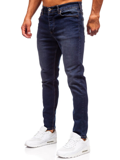 Μαύρο ανδρικό τζιν παντελόνι slim fit Bolf 6576