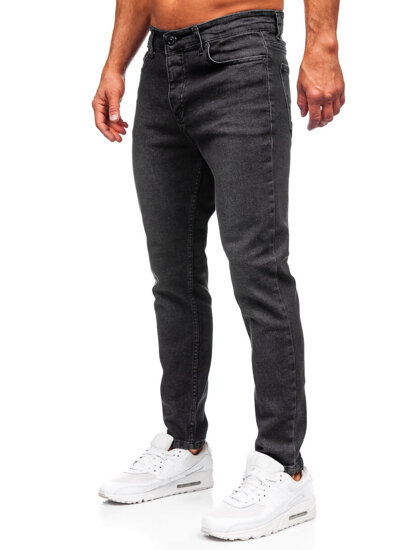 Μαύρο ανδρικό τζιν παντελόνι slim fit Bolf 6648