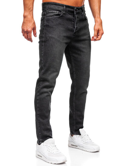 Μαύρο ανδρικό τζιν παντελόνι slim fit Bolf 6648