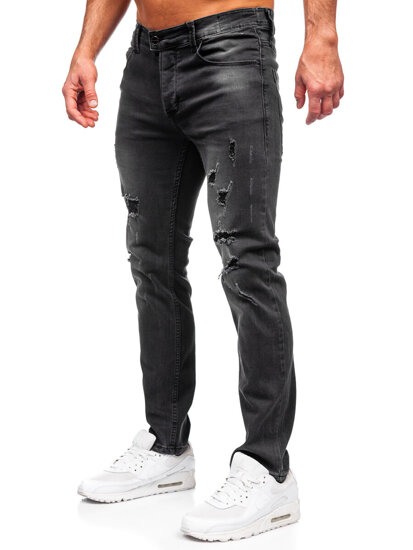 Μαύρο ανδρικό τζιν παντελόνι slim fit Bolf MP0018N