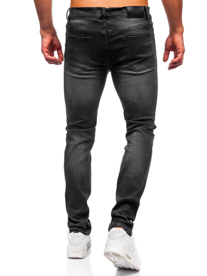 Μαύρο ανδρικό τζιν παντελόνι slim fit Bolf MP0020N