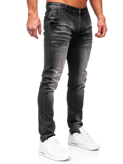 Μαύρο ανδρικό τζιν παντελόνι slim fit Bolf MP0091N