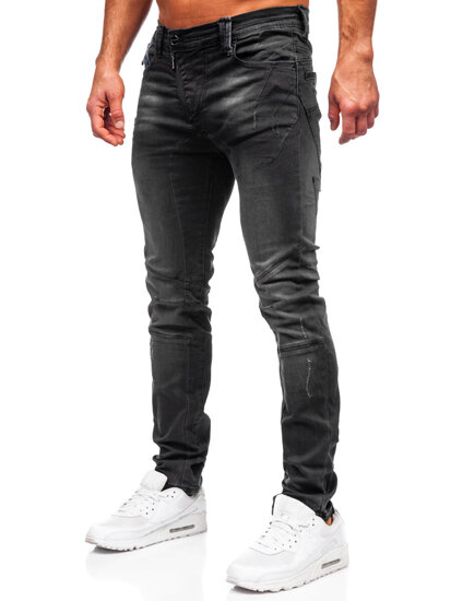 Μαύρο ανδρικό τζιν slim fit Bolf MP0025N