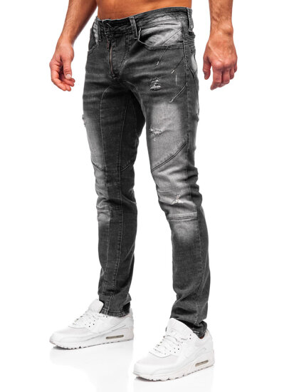 Μαύρο ανδρικό τζιν slim fit Bolf MP0045N