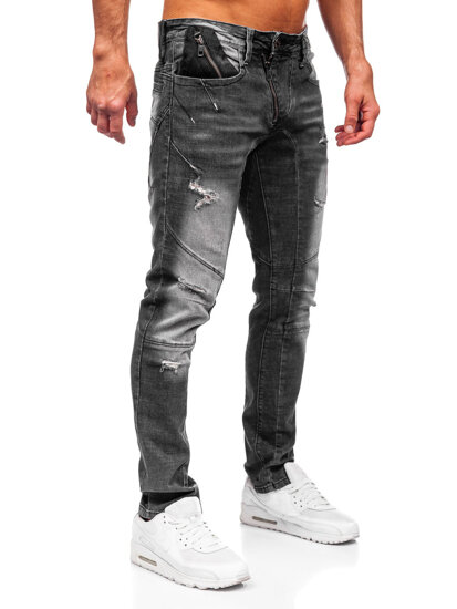 Μαύρο ανδρικό τζιν slim fit Bolf MP0045N