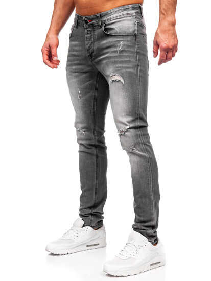 Μαύρο ανδρικό τζιν slim fit Bolf MP0054N