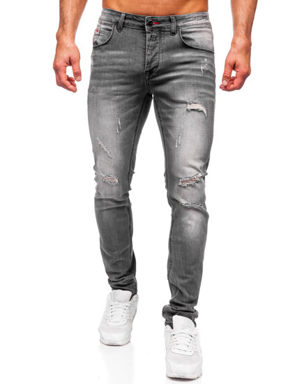 Μαύρο ανδρικό τζιν slim fit Bolf MP0054N