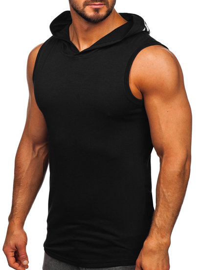 Μαύρο ανδρικό tank top με τύπωμα Bolf 2537