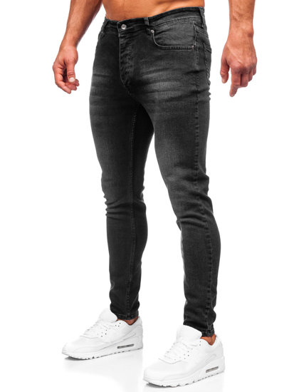 Μαύρο παντελόνι τζιν ανδρικό slim fit Bolf R919-1